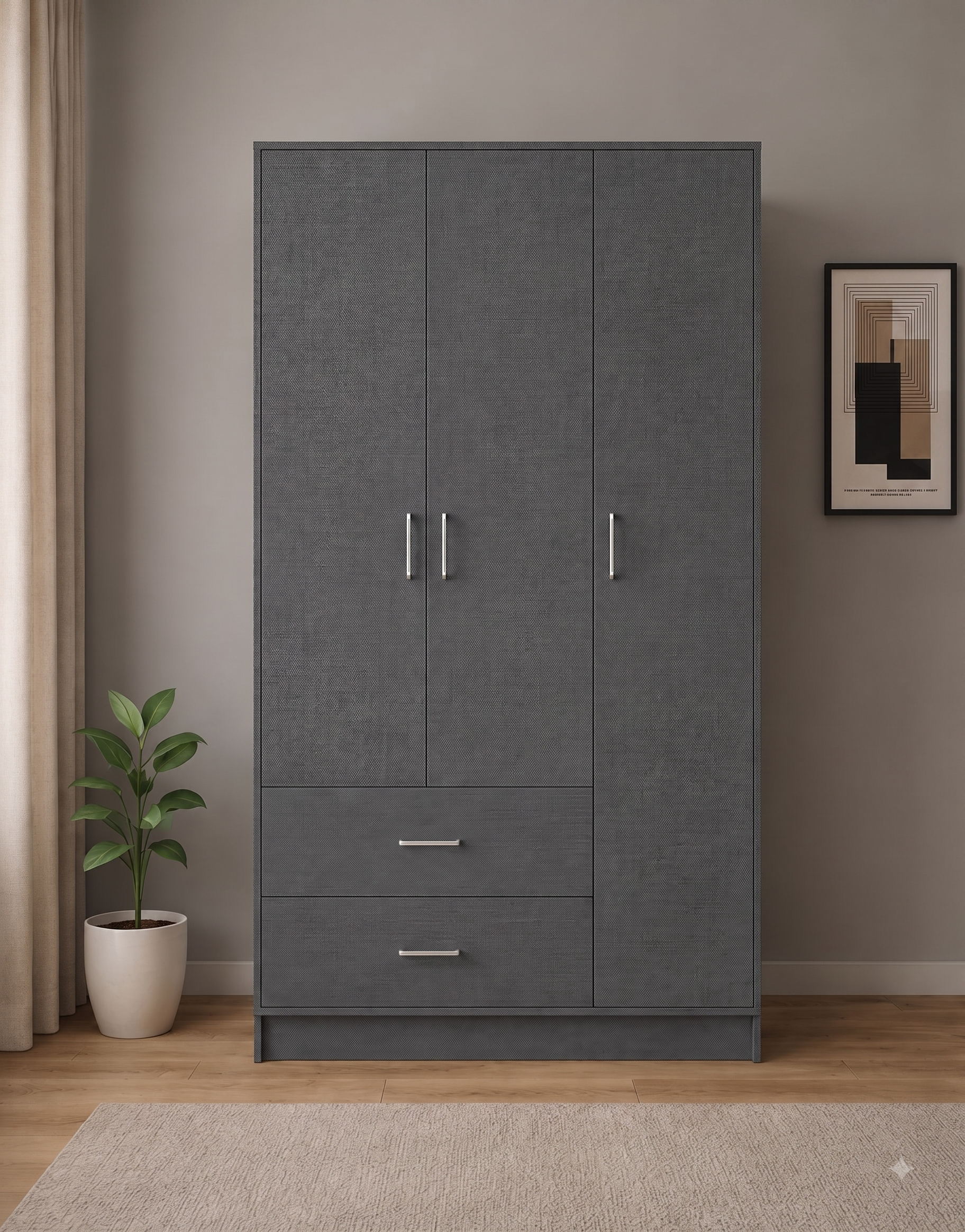 Poise 3-door wardrobe WC08 available in Delhi NCR